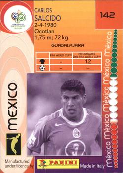 2006 Panini World Cup #142 Carlos Salcido Back