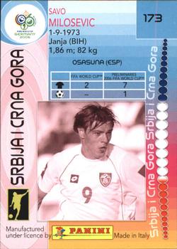 2006 Panini World Cup #173 Savo Milosevic Back
