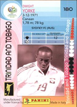 2006 Panini World Cup #180 Dwight Yorke Back