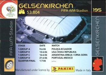 2006 Panini World Cup #195 Gelsenkirchen FIFA WM-Stadion Back