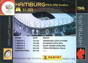 2006 Panini World Cup #196 Hamburg FIFA WM-Stadion Back