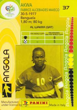 2006 Panini World Cup #37 Akwa Back