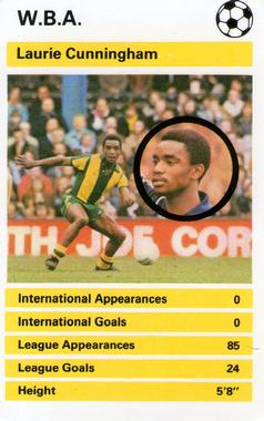 1980 Top Trumps British Strikers #NNO Laurie Cunningham Front