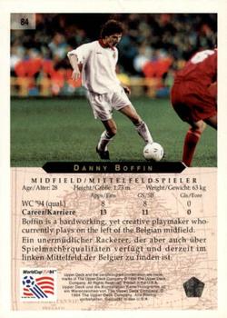 1994 Upper Deck World Cup Contenders English/German #84 Danny Boffin Back
