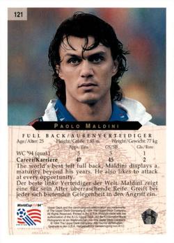 1994 Upper Deck World Cup Contenders English/German #121 Paolo Maldini Back