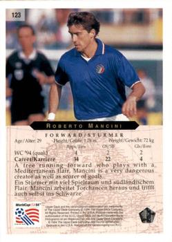 1994 Upper Deck World Cup Contenders English/German #123 Roberto Mancini Back