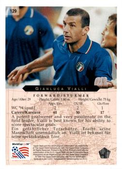1994 Upper Deck World Cup Contenders English/German #129 Gianluca Vialli Back