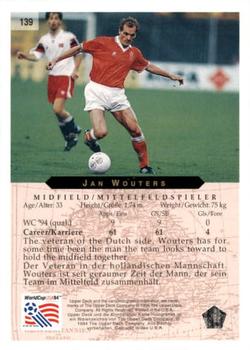 1994 Upper Deck World Cup Contenders English/German #139 Jan Wouters Back