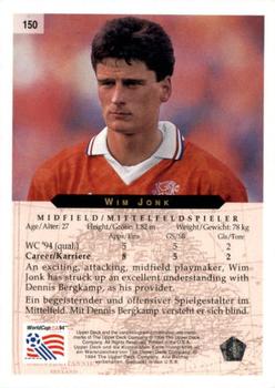 1994 Upper Deck World Cup Contenders English/German #150 Wim Jonk Back