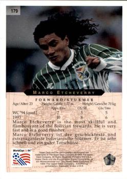 1994 Upper Deck World Cup Contenders English/German #179 Marco Etcheverry Back