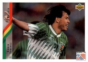 1994 Upper Deck World Cup Contenders English/German #180 Erwin Sanchez Front