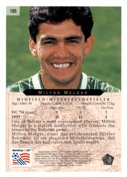 1994 Upper Deck World Cup Contenders English/German #185 Milton Melgar Back