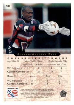 1994 Upper Deck World Cup Contenders English/German #187 Joseph-Antoine Bell Back