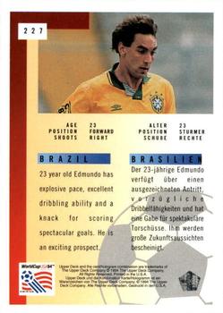 1994 Upper Deck World Cup Contenders English/German #227 Edmundo Back