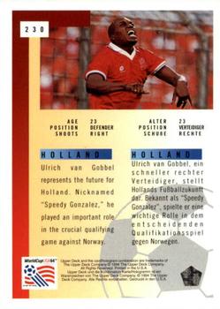 1994 Upper Deck World Cup Contenders English/German #230 Ulrich Van Gobbel Back