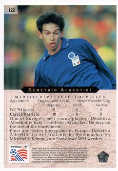 1994 Upper Deck World Cup Contenders English/German #122 Demetrio Albertini Back