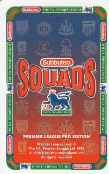 1996 Subbuteo Squads Premier League Pro Edition #NNO David Beckham Back