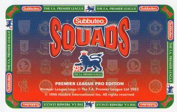 1996 Subbuteo Squads Premier League Pro Edition #NNO Gary Walsh Back