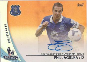 2013-14 Topps Premier Gold - Star Players Autographs Orange #SP-PJ Phil Jagielka Front