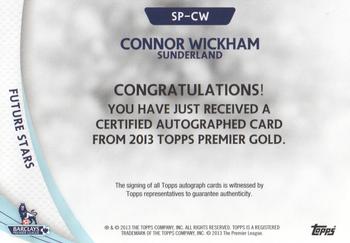 2013-14 Topps Premier Gold - Star Players Autographs #SP-CW Connor Wickham Back