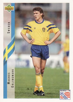 1994 Upper Deck World Cup Contenders English/Spanish #101 Magnus Erlingmark  Front