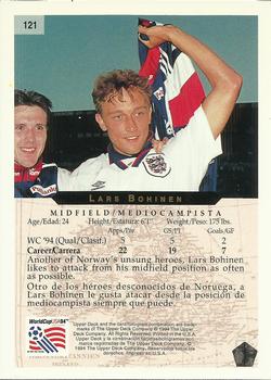 1994 Upper Deck World Cup Contenders English/Spanish #121 Lars Bohinen Back