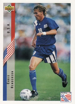 1994 Upper Deck World Cup Contenders English/Spanish #12 Chris Henderson Front