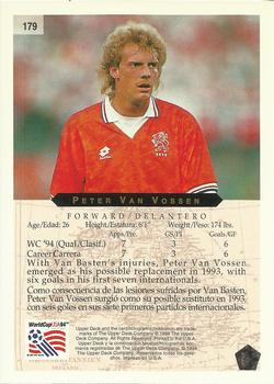1994 Upper Deck World Cup Contenders English/Spanish #179 Peter Van Vossen Back