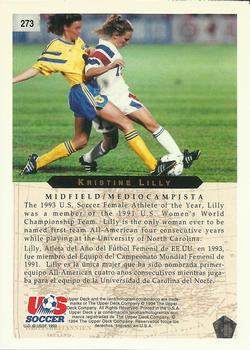 1994 Upper Deck World Cup Contenders English/Spanish #273 Kristine Lilly Back