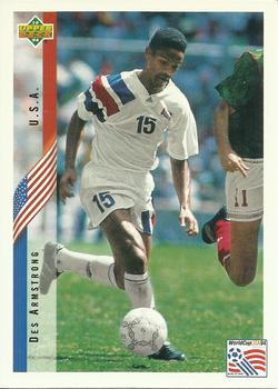 1994 Upper Deck World Cup Contenders English/Spanish #2 Desmond Armstrong Front