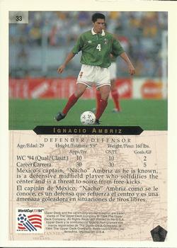 1994 Upper Deck World Cup Contenders English/Spanish #33 Nacho Ambriz  Back