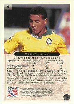 1994 Upper Deck World Cup Contenders English/Spanish #72 Mauro Silva Back