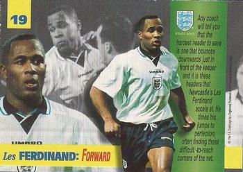 1996 Panini Gold England Stars Euro #19 Les Ferdinand Back