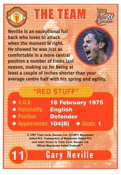 1997-98 Futera Manchester United Fans' Selection #11 Gary Neville Back