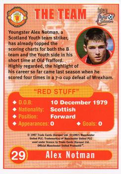 1997-98 Futera Manchester United Fans' Selection #29 Alex Notman Back