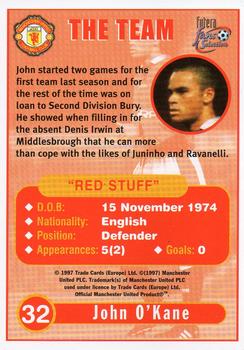 1997-98 Futera Manchester United Fans' Selection #32 John O'Kane Back