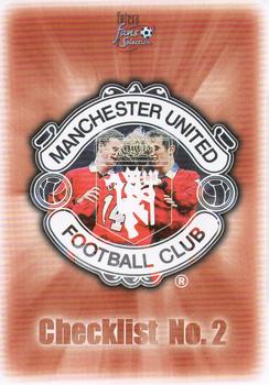 1997-98 Futera Manchester United Fans' Selection #81 Checklist 2: 52-90 and Special Edition Front
