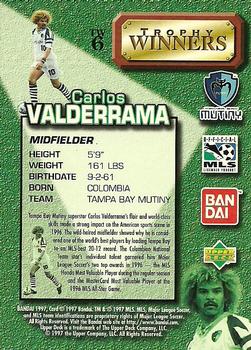 1997 Upper Deck MLS - Trophy Winners #TW6 Carlos Valderrama Back