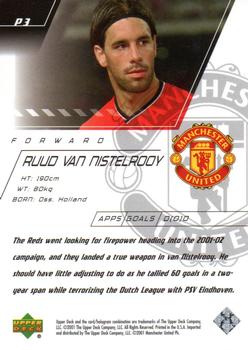 2001 Upper Deck Manchester United World Premiere - Promos #P3 Ruud Van Nistelrooy Back