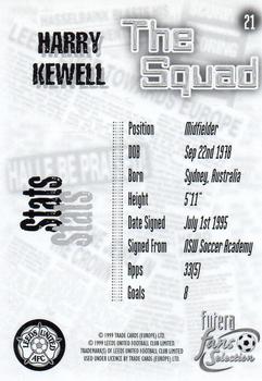 1999 Futera Leeds United Fans' Selection #21 Harry Kewell Back