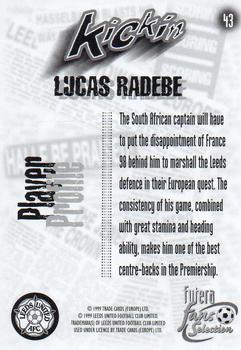 1999 Futera Leeds United Fans' Selection #43 Lucas Radebe Back