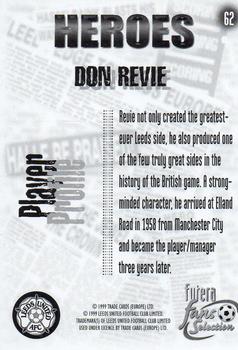 1999 Futera Leeds United Fans' Selection #62 Don Revie Back