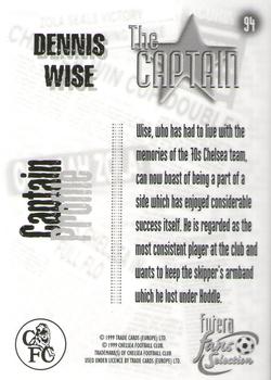 1999 Futera Chelsea Fans' Selection #94 Dennis Wise Back