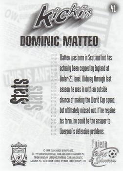 1999 Futera Liverpool Fans' Selection #41 Dominic Matteo Back