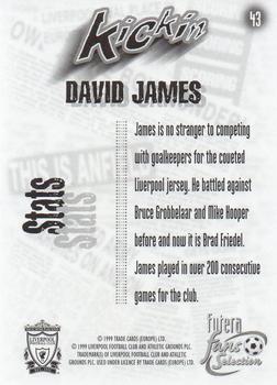 1999 Futera Liverpool Fans' Selection #43 David James Back