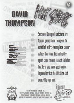 1999 Futera Liverpool Fans' Selection #48 David Thompson Back