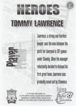 1999 Futera Liverpool Fans' Selection #61 Tommy Lawrence Back
