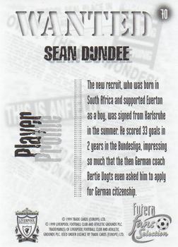 1999 Futera Liverpool Fans' Selection #70 Sean Dundee Back