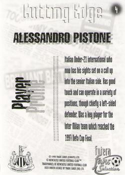 1999 Futera Newcastle United Fans' Selection #4 Alessandro Pistone Back