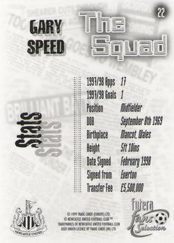 1999 Futera Newcastle United Fans' Selection #22 Gary Speed Back